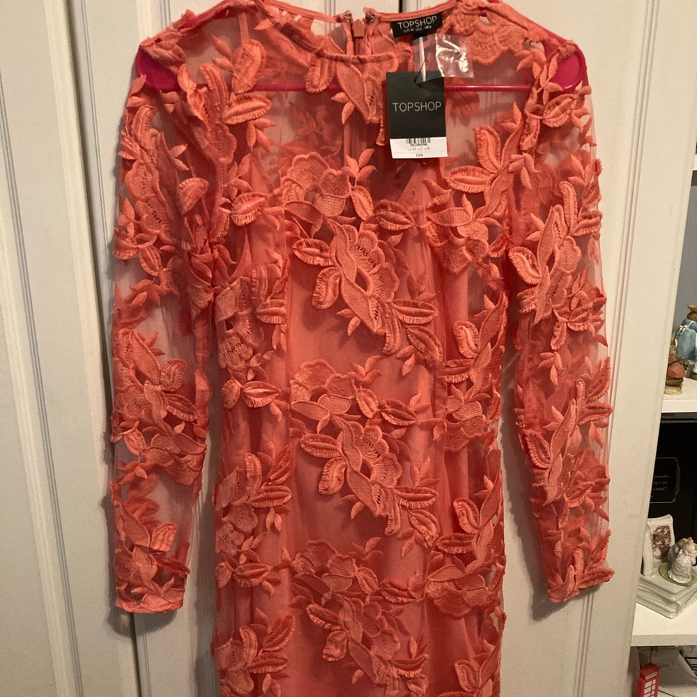 Coral Topshop Dress
